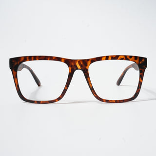 EyeJack Bell Bottom Demi Brown Square Eyeglasses for Men & Women (62202CL376-C9)