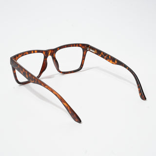 EyeJack Bell Bottom Demi Brown Square Eyeglasses for Men & Women (62202CL376-C9)