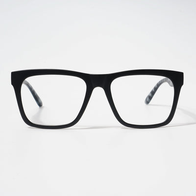 EyeJack Bell Bottom Matt Black Square Eyeglasses for Men & Women (62202CL450-C10)