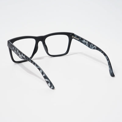 EyeJack Bell Bottom Matt Black Square Eyeglasses for Men & Women (62202CL450-C10)