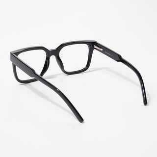 EyeJack Bell Bottom Shine Black Square Eyeglasses for Men & Women (62203CL378-C2)