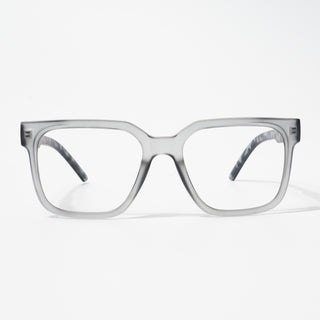 EyeJack Bell Bottom Matt Grey Square Eyeglasses for Men & Women (62203CL380-C4)