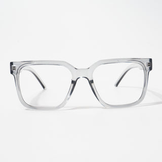 EyeJack Bell Bottom Shine Grey Square Eyeglasses for Men & Women (62203CL381-C5)