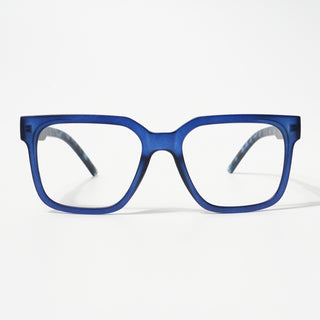 EyeJack Bell Bottom Matt Blue Square Eyeglasses for Men & Women (62203CL383-C7)