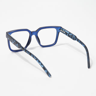 EyeJack Bell Bottom Matt Blue Square Eyeglasses for Men & Women (62203CL383-C7)