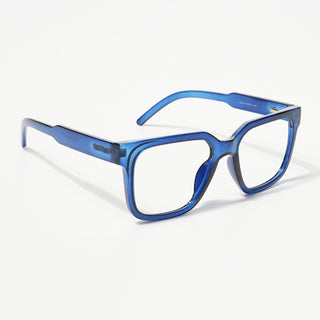 EyeJack Bell Bottom Shine Blue Square Eyeglasses for Men & Women (62203CL384-C8)