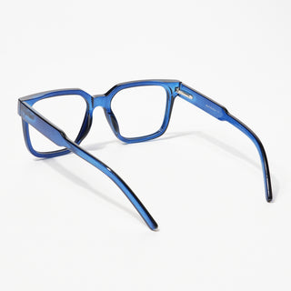 EyeJack Bell Bottom Shine Blue Square Eyeglasses for Men & Women (62203CL384-C8)