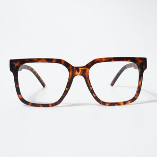 EyeJack Bell Bottom Demi Brown Square Eyeglasses for Men & Women (62203CL385-C9)