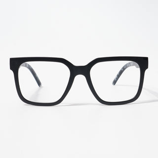 EyeJack Bell Bottom Matt Black Square Eyeglasses for Men & Women (62203CL451-C10)