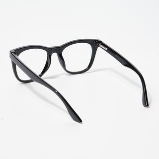 EyeJack Bell Bottom Shine Black Square Eyeglasses for Men & Women (62204CL387-C2)