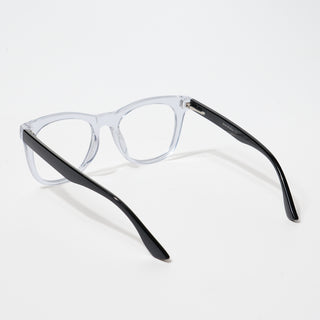 EyeJack Bell Bottom Transparent Square Eyeglasses for Men & Women (62204CL388-C3)