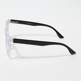 EyeJack Bell Bottom Transparent Square Eyeglasses for Men & Women (62204CL388-C3)