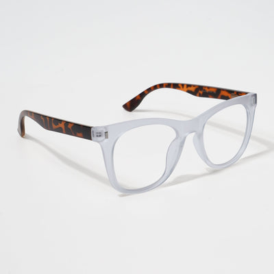 EyeJack Bell Bottom Matt Transparent Square Eyeglasses for Men & Women (62204CL391-C6)