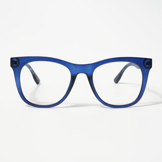 EyeJack Bell Bottom Matt Blue Square Eyeglasses for Men & Women (62204CL392-C7)