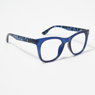 EyeJack Bell Bottom Matt Blue Square Eyeglasses for Men & Women (62204CL392-C7)