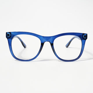 EyeJack Bell Bottom Shine Blue Square Eyeglasses for Men & Women (62204CL393-C8)