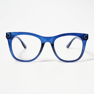 EyeJack Bell Bottom Shine Blue Square Eyeglasses for Men & Women (62204CL393-C8)
