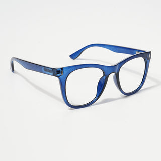 EyeJack Bell Bottom Shine Blue Square Eyeglasses for Men & Women (62204CL393-C8)