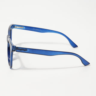 EyeJack Bell Bottom Shine Blue Square Eyeglasses for Men & Women (62204CL393-C8)