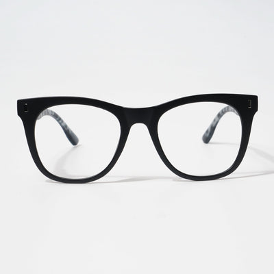 EyeJack Bell Bottom Matt Black Square Eyeglasses for Men & Women (62204CL452-C10)