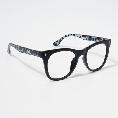 EyeJack Bell Bottom Matt Black Square Eyeglasses for Men & Women (62204CL452-C10)