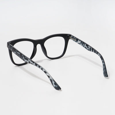 EyeJack Bell Bottom Matt Black Square Eyeglasses for Men & Women (62204CL452-C10)