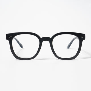 EyeJack Bell Bottom Matt Black Square Eyeglasses for Men & Women (62205CL395-C1)