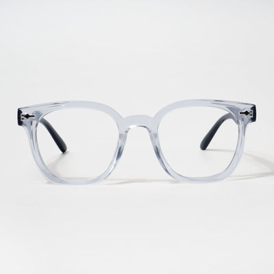 EyeJack Bell Bottom Transparent Square Eyeglasses for Men & Women (62205CL397-C3)