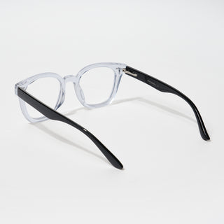 EyeJack Bell Bottom Transparent Square Eyeglasses for Men & Women (62205CL397-C3)