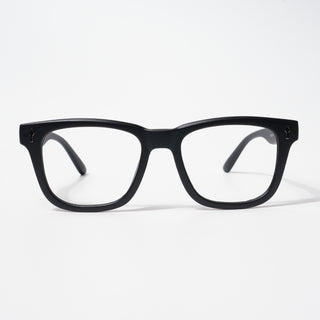 EyeJack Bell Bottom Matt Black Square Eyeglasses for Men & Women (62206CL404-C1)