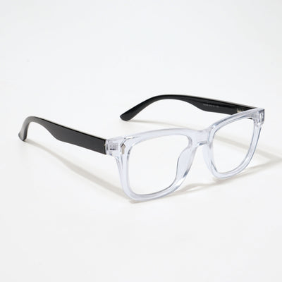 EyeJack Bell Bottom Transparent Square Eyeglasses for Men & Women (62206CL406-C3)