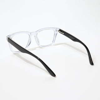 EyeJack Bell Bottom Transparent Square Eyeglasses for Men & Women (62206CL406-C3)