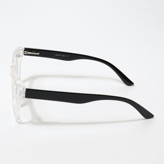 EyeJack Bell Bottom Transparent Square Eyeglasses for Men & Women (62206CL406-C3)