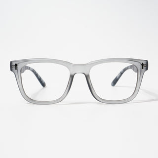 EyeJack Bell Bottom Matt Grey Square Eyeglasses for Men & Women (62206CL407-C4)