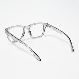 EyeJack Bell Bottom Shine Grey Square Eyeglasses for Men & Women (62206CL408-C5)