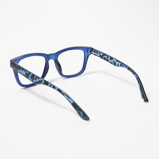 EyeJack Bell Bottom Matt Blue Square Eyeglasses for Men & Women (62206CL410-C7)