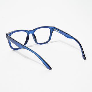 EyeJack Bell Bottom Shine Blue Square Eyeglasses for Men & Women (62206CL411-C8)