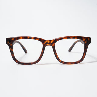 EyeJack Bell Bottom Demi Brown Square Eyeglasses for Men & Women (62206CL412-C9)