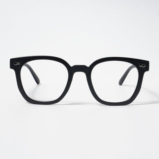 EyeJack Bell Bottom Matt Black Square Eyeglasses for Men & Women (62208CL422-C1)