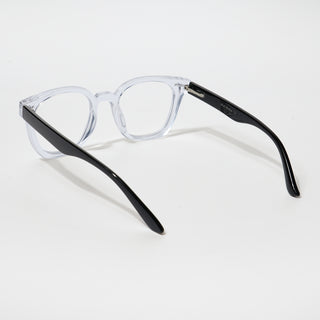 EyeJack Bell Bottom Transparent Square Eyeglasses for Men & Women (62208CL424-C3)