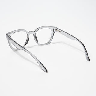 EyeJack Bell Bottom Shine Grey Square Eyeglasses for Men & Women (62208CL426-C5)