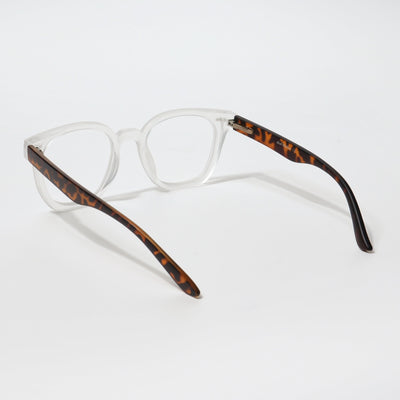 EyeJack Bell Bottom Matt Transparent Square Eyeglasses for Men & Women (62208CL427-C6)