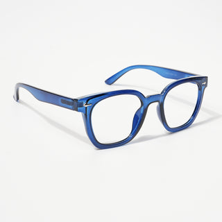 EyeJack Bell Bottom Shine Blue Square Eyeglasses for Men & Women (62208CL429-C8)