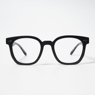 EyeJack Bell Bottom Matt Black Square Eyeglasses for Men & Women (62208CL456-C10)