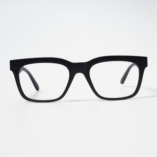 EyeJack Bell Bottom Matt Black Rectangle Eyeglasses for Men & Women (62209CL431-C1)