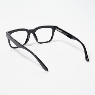 EyeJack Bell Bottom Shine Black Rectangle Eyeglasses for Men & Women (62209CL432-C2)