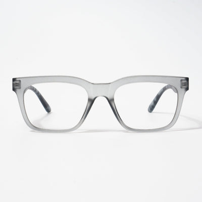 EyeJack Bell Bottom Matt Grey Rectangle Eyeglasses for Men & Women (62209CL434-C4)