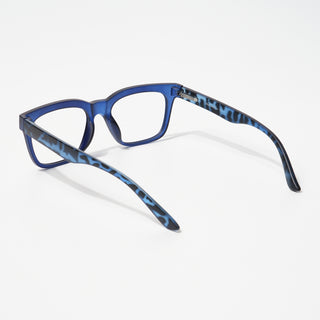 EyeJack Bell Bottom Matt Blue Rectangle Eyeglasses for Men & Women (62209CL437-C7)