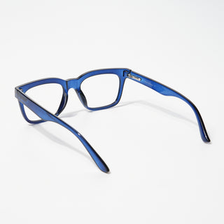 EyeJack Bell Bottom Shine Blue Rectangle Eyeglasses for Men & Women (62209CL438-C8)