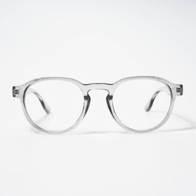 EyeJack Bell Bottom Shine Grey Round Eyeglasses for Men & Women (62210CL444-C5)